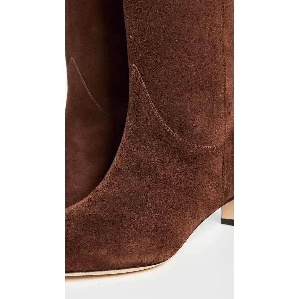 STAUD WOMEN'S WESTERN WALLY BOOTS, MAHOGANY, 9.5 MEDIUM US